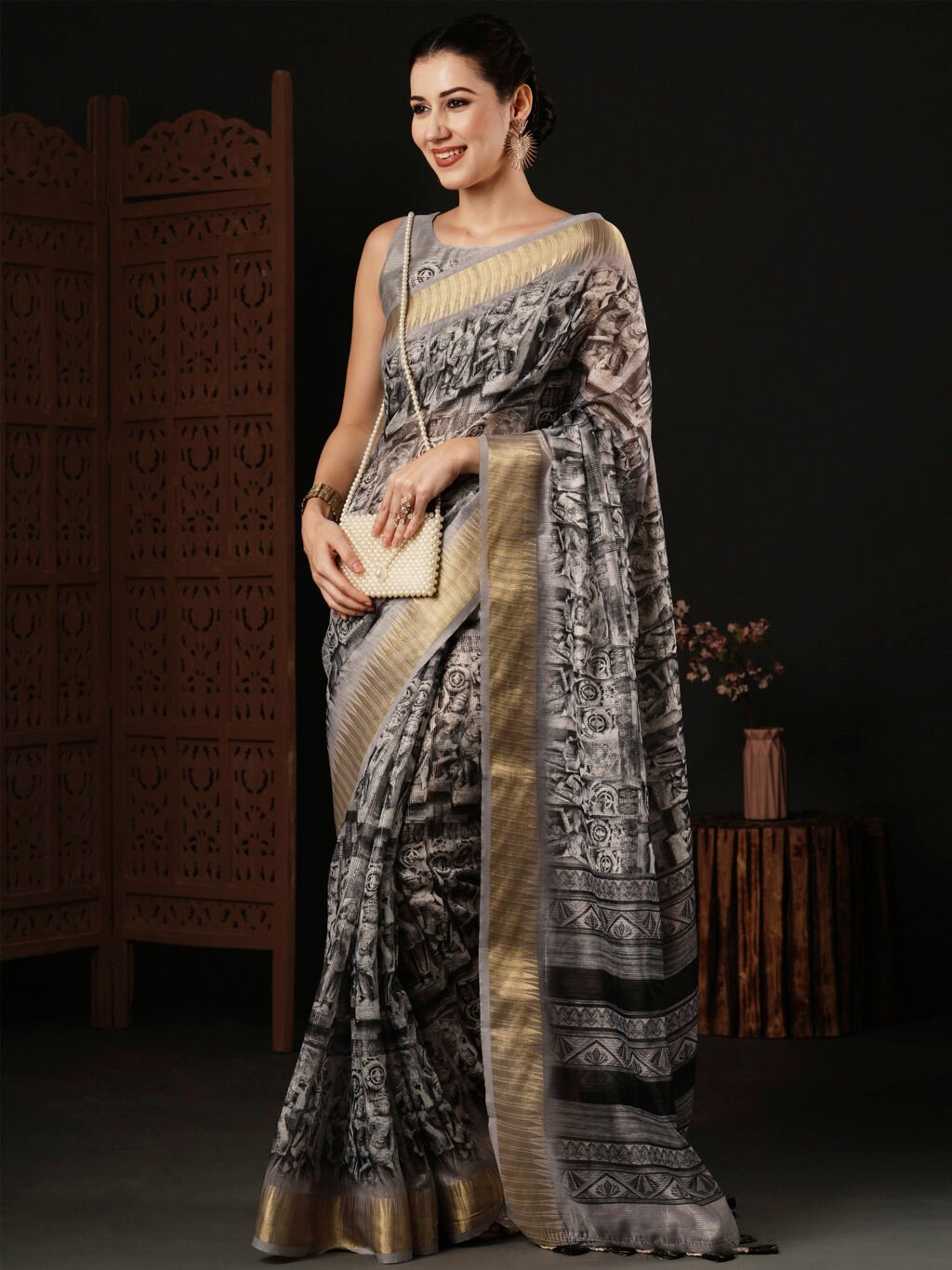 Grey Saree - Image 3