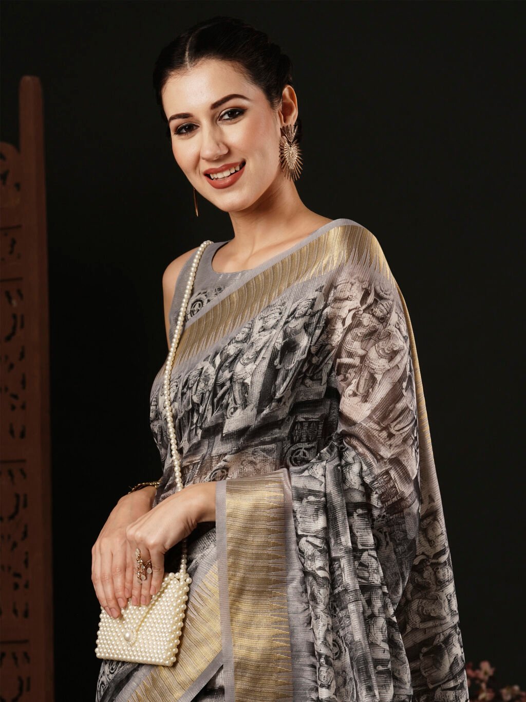 Grey Saree - Image 4