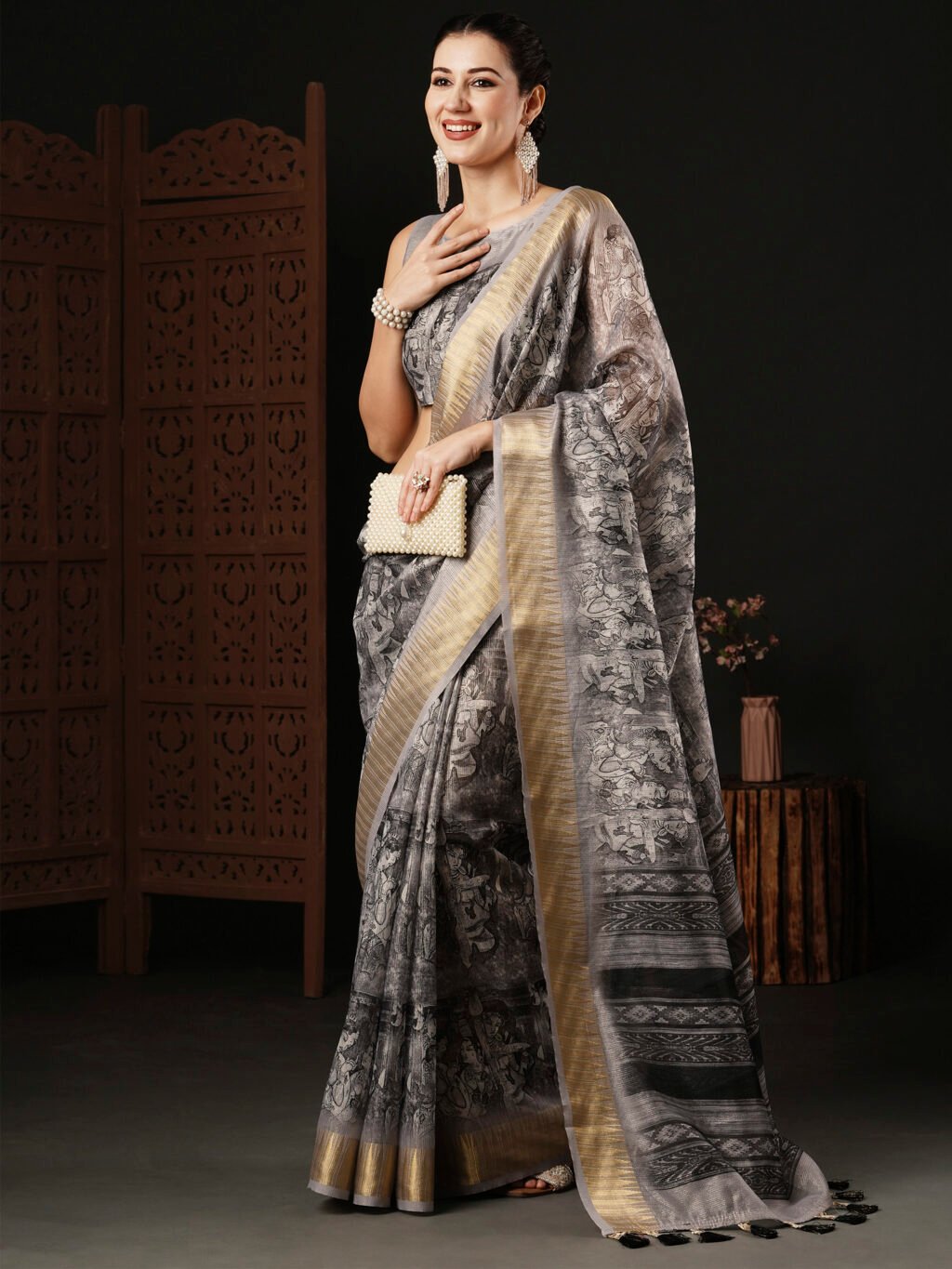 Grey Saree - Image 3