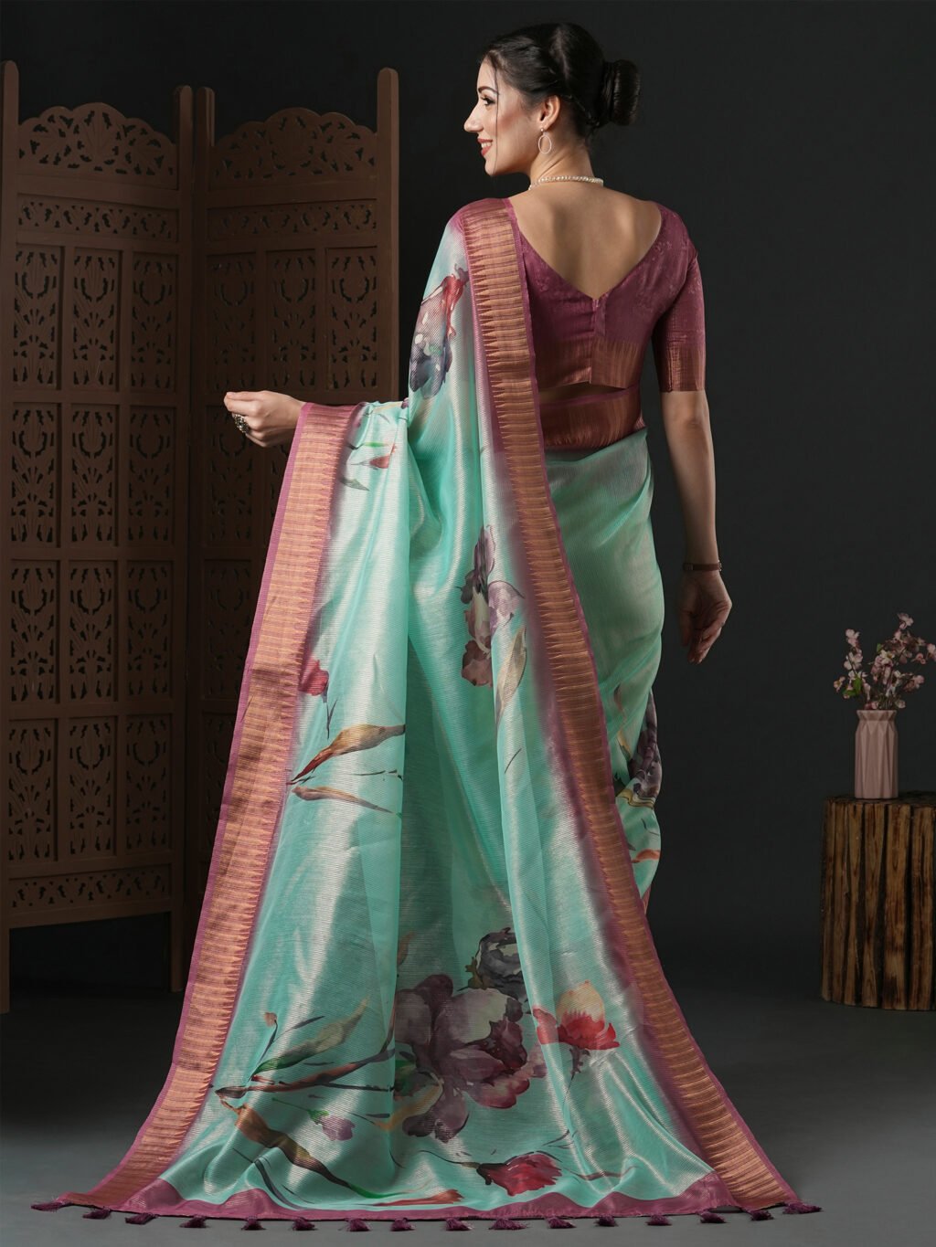 showcasing the beauty and craftsmanship of Silk Saree.