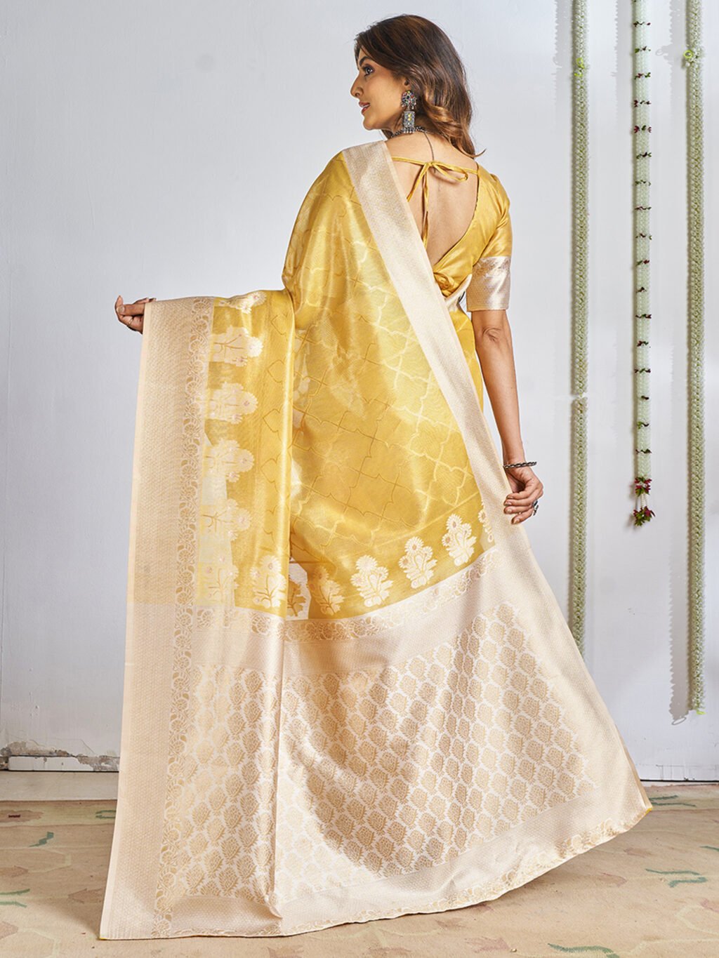 showcasing the beauty and craftsmanship of Festive Saree.