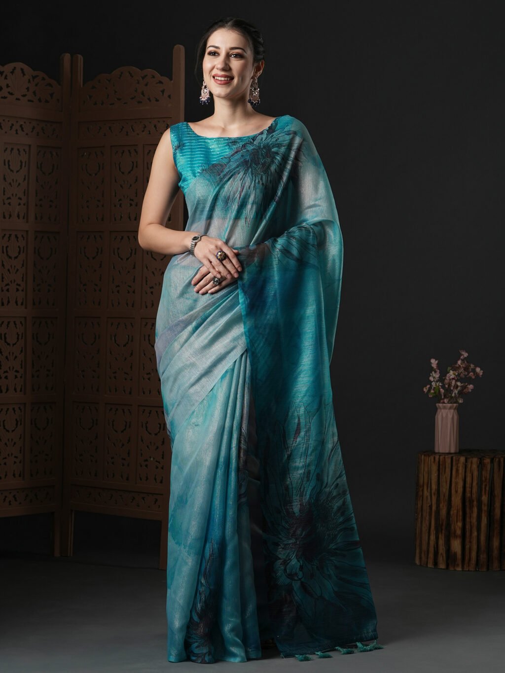 Image of Blue Saree