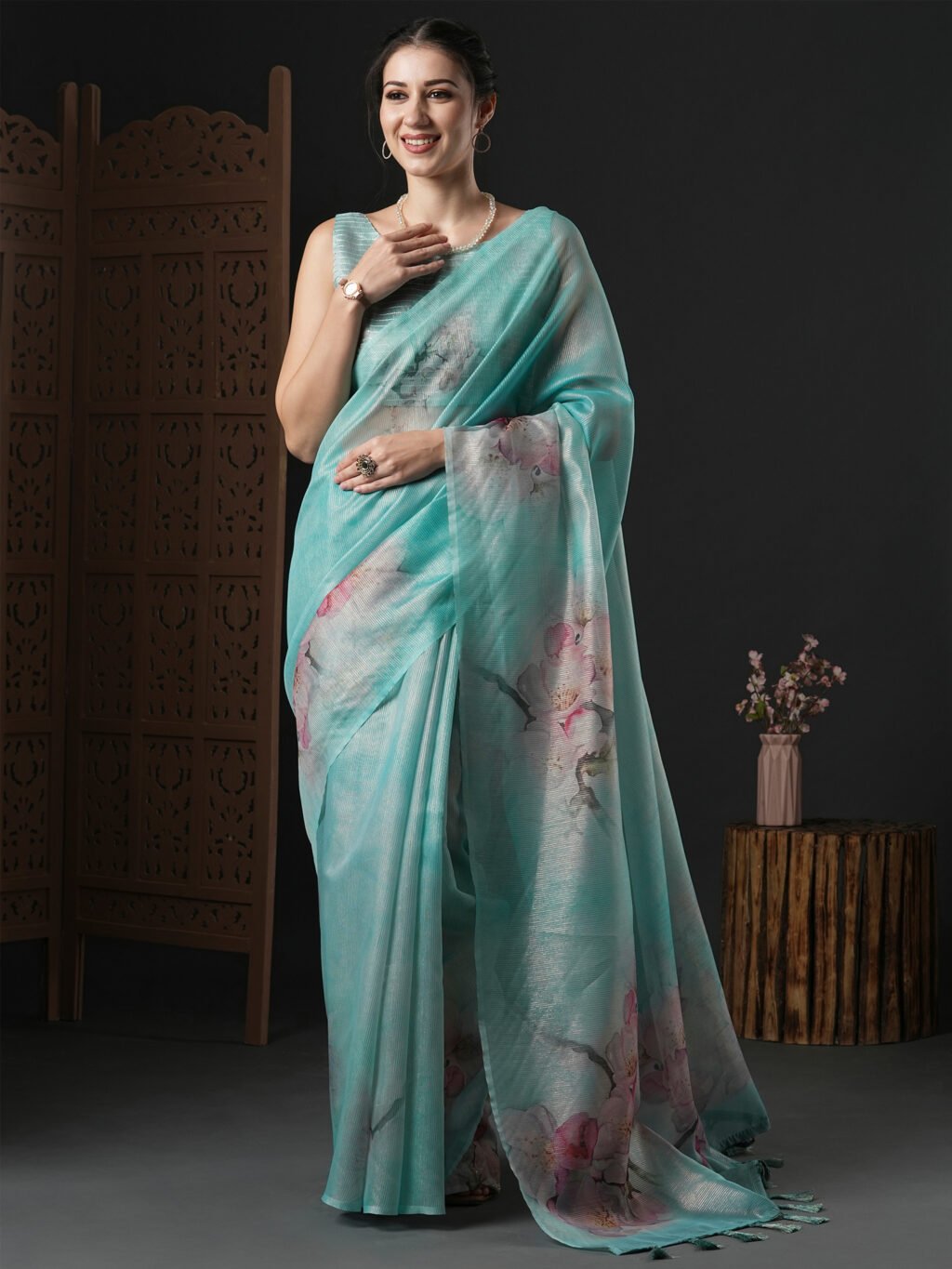 Image of Light Blue Saree