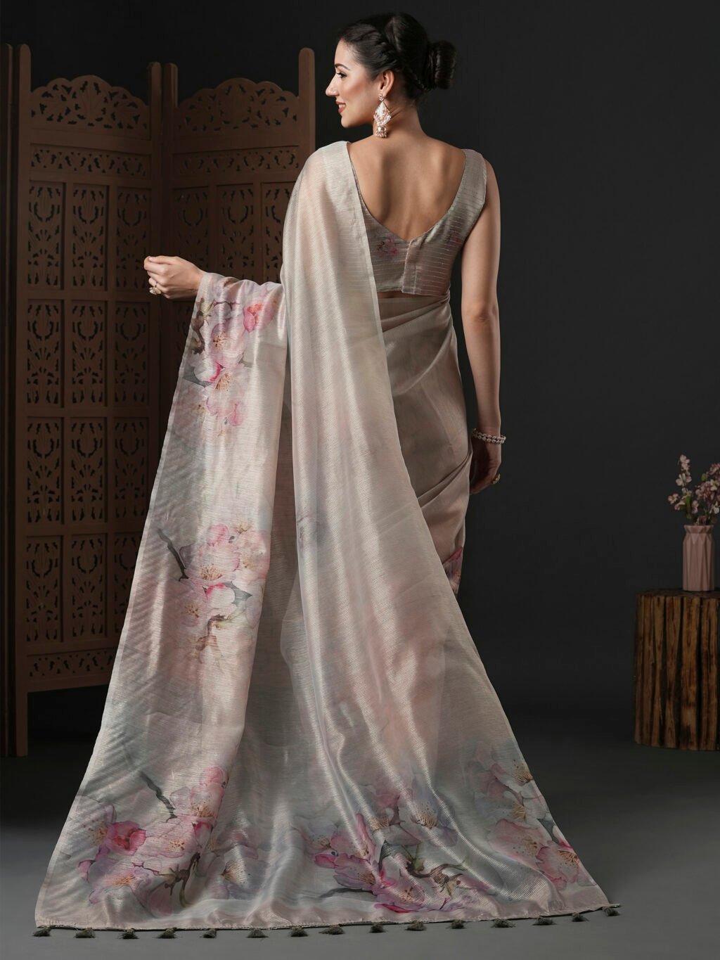 showcasing the beauty and craftsmanship of Silk Saree.