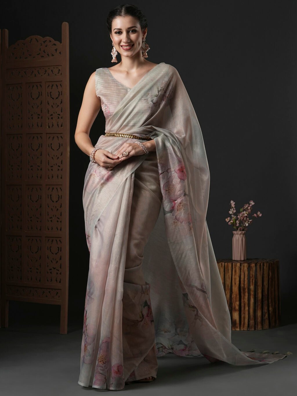 Image of Beige Saree