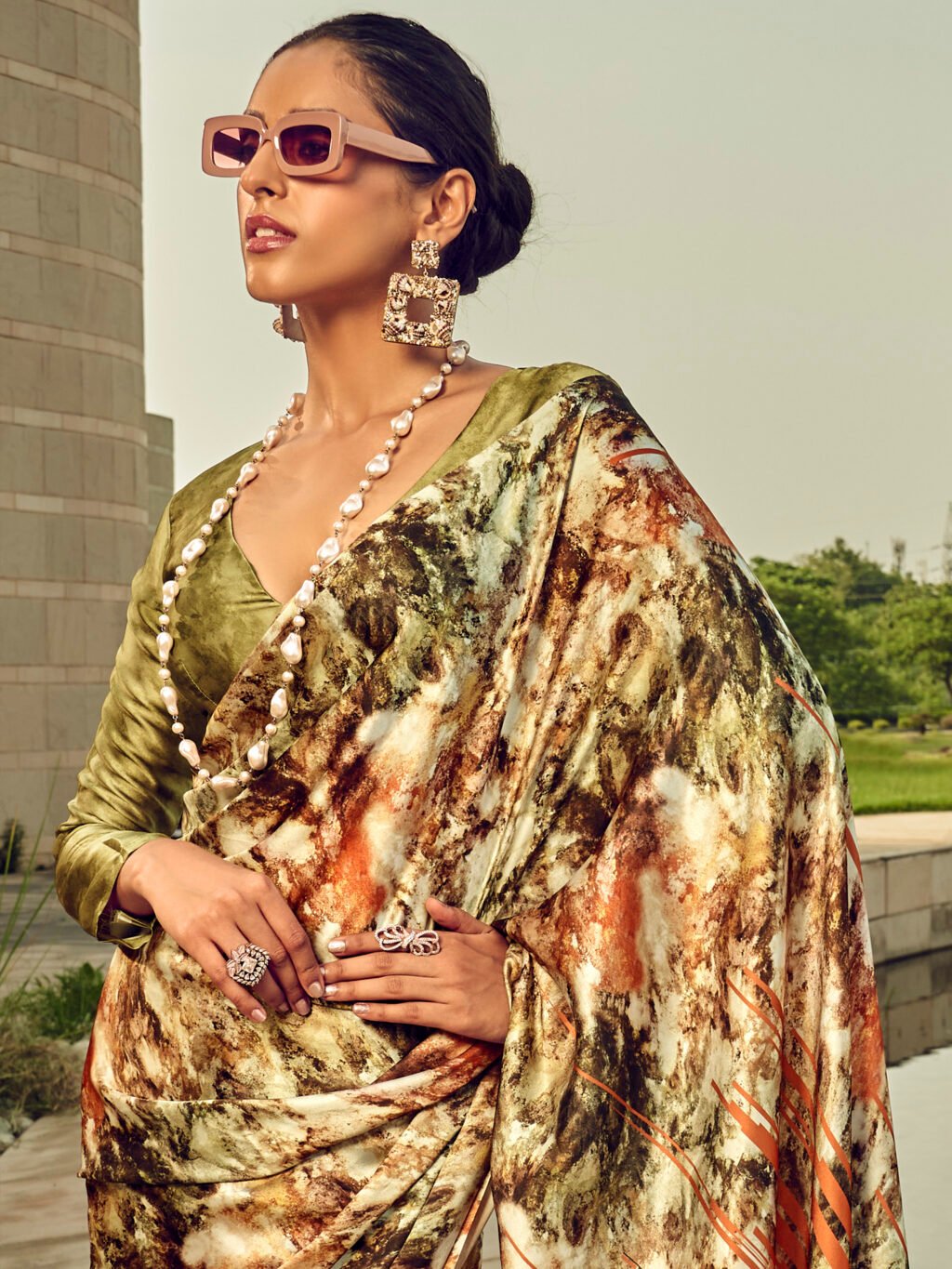 showcasing the beauty and craftsmanship of Festive Saree.