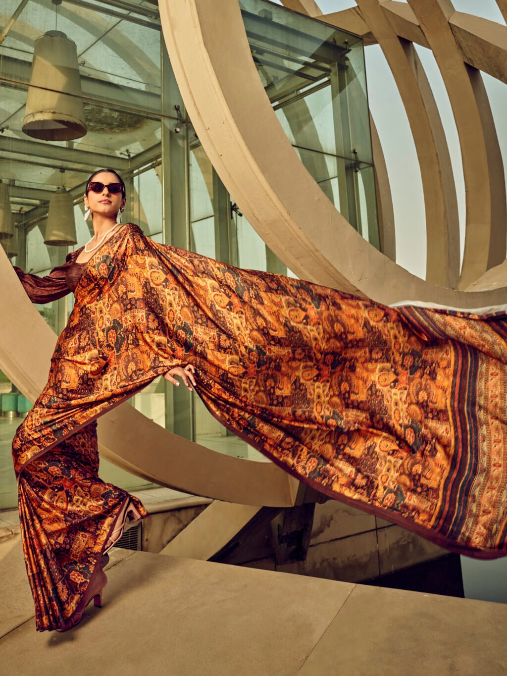 showcasing the beauty and craftsmanship of Festive Saree.