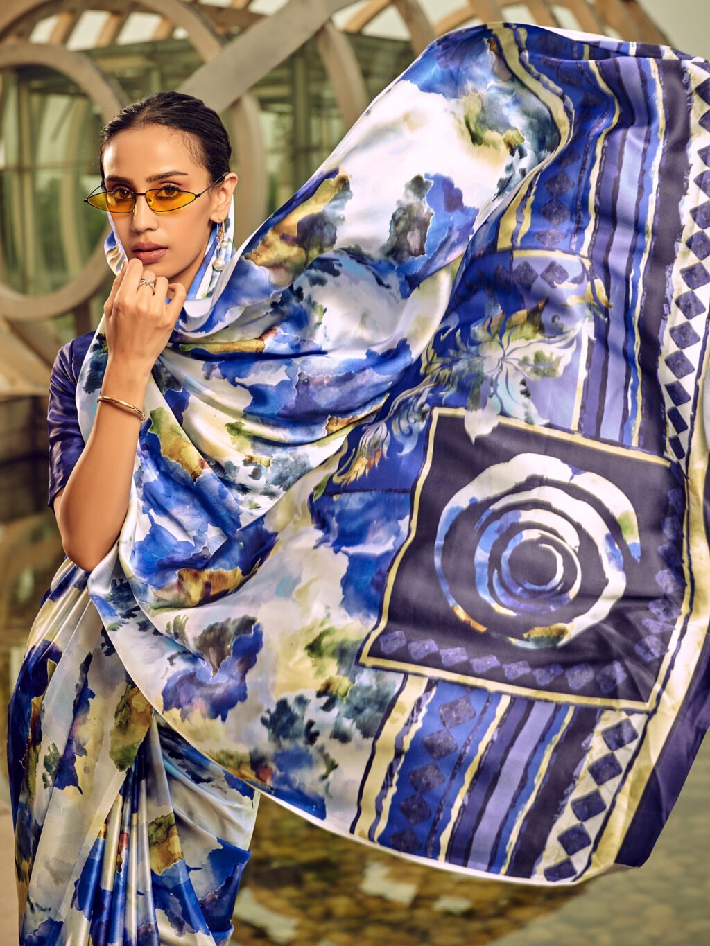 showcasing the beauty and craftsmanship of Festive Saree.