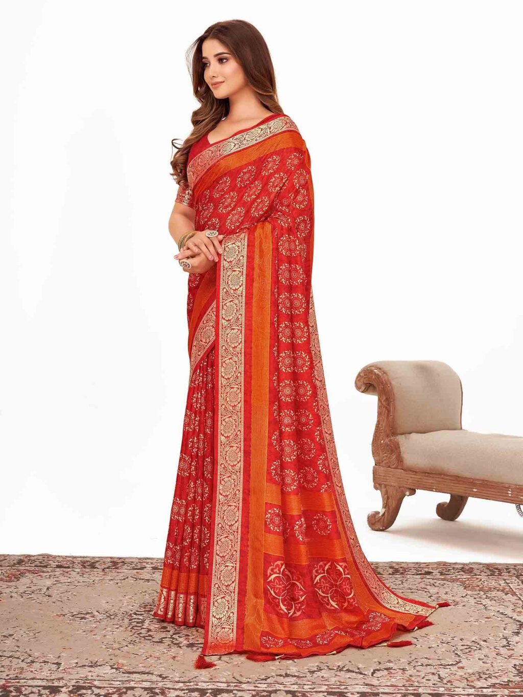showcasing the beauty and craftsmanship of Traditional Saree.