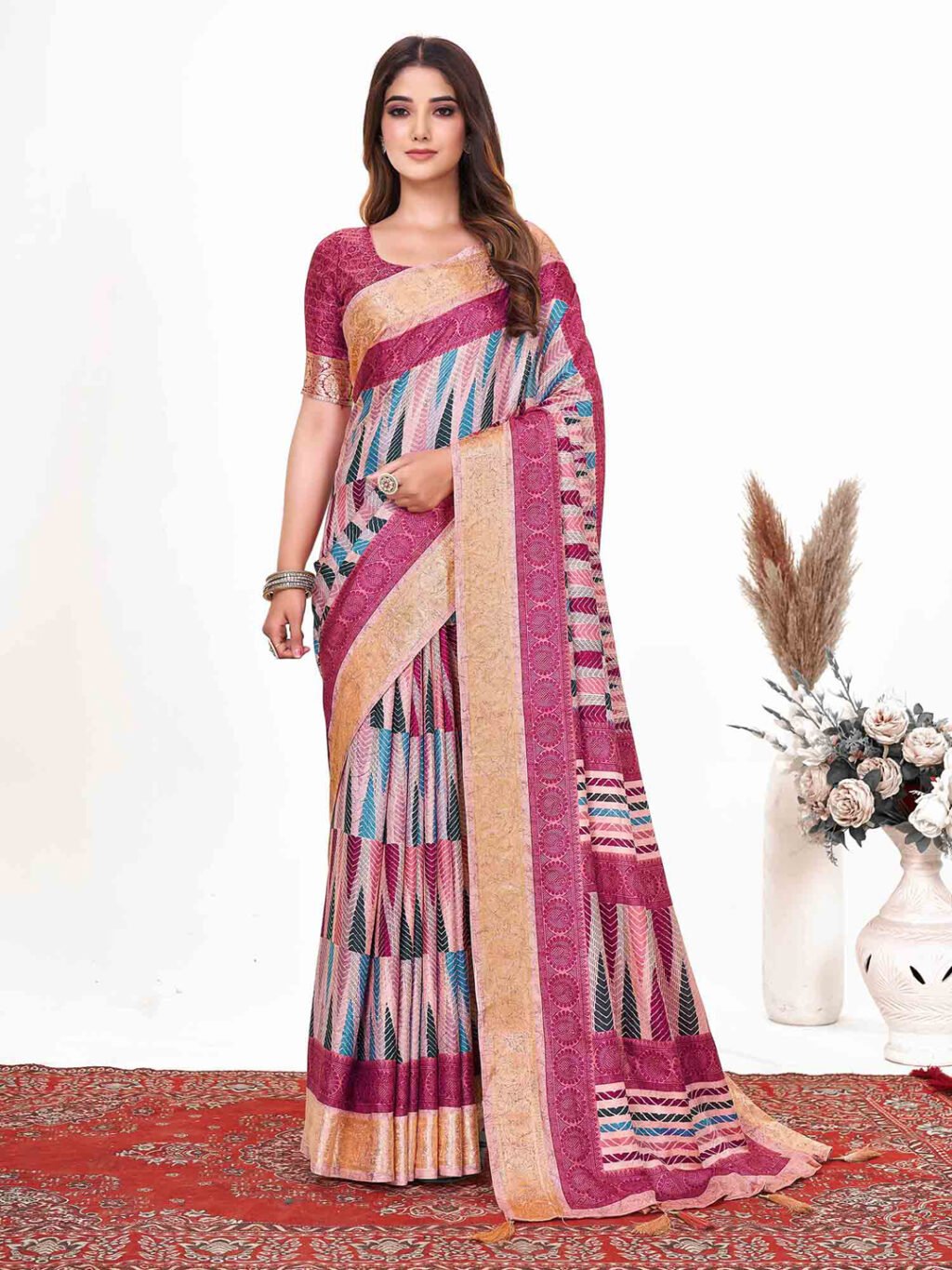 Image of Mauve Silk Saree