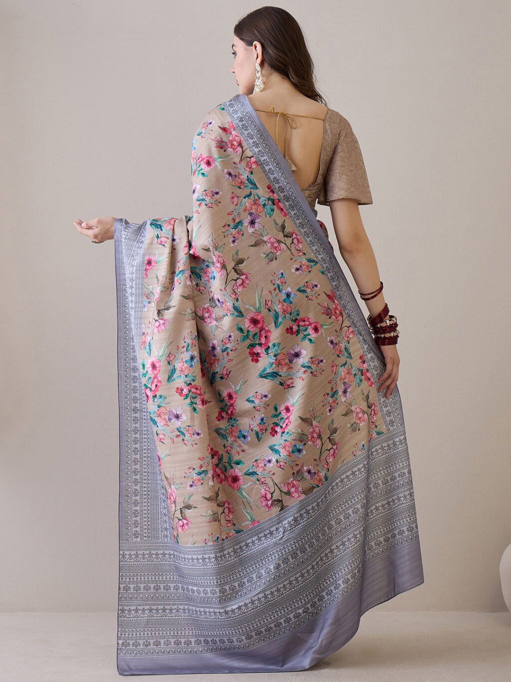 showcasing the beauty and craftsmanship of Festive Saree.