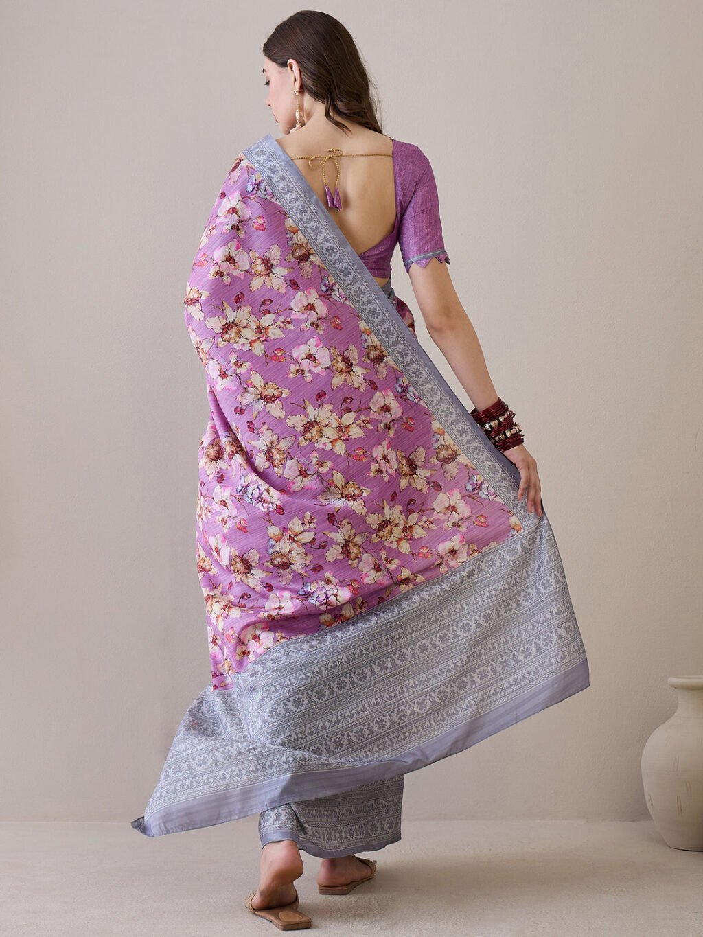 showcasing the beauty and craftsmanship of Festive Saree.