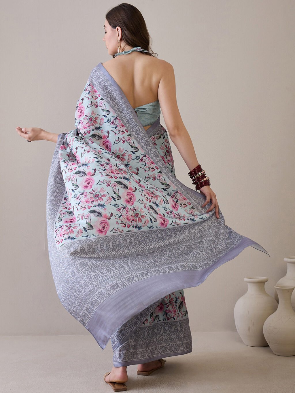 showcasing the beauty and craftsmanship of Festive Saree.