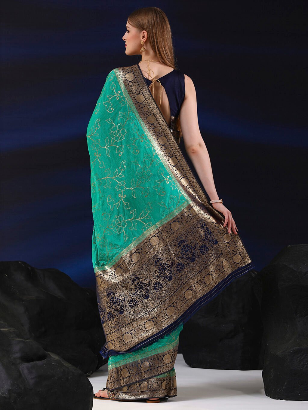 showcasing the beauty and craftsmanship of Festive Saree.
