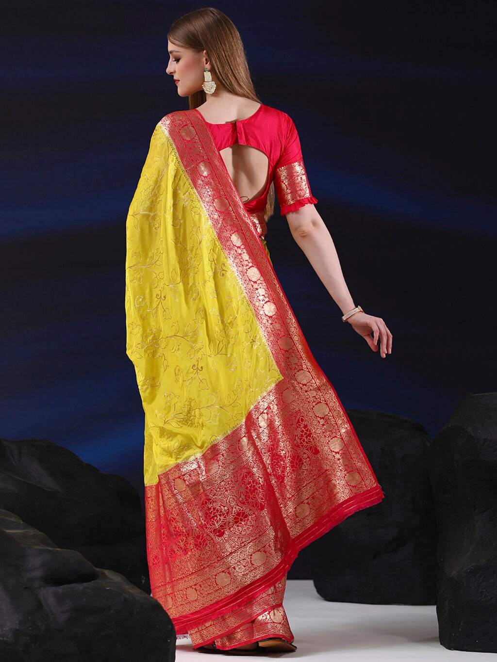 showcasing the beauty and craftsmanship of Traditional Saree.