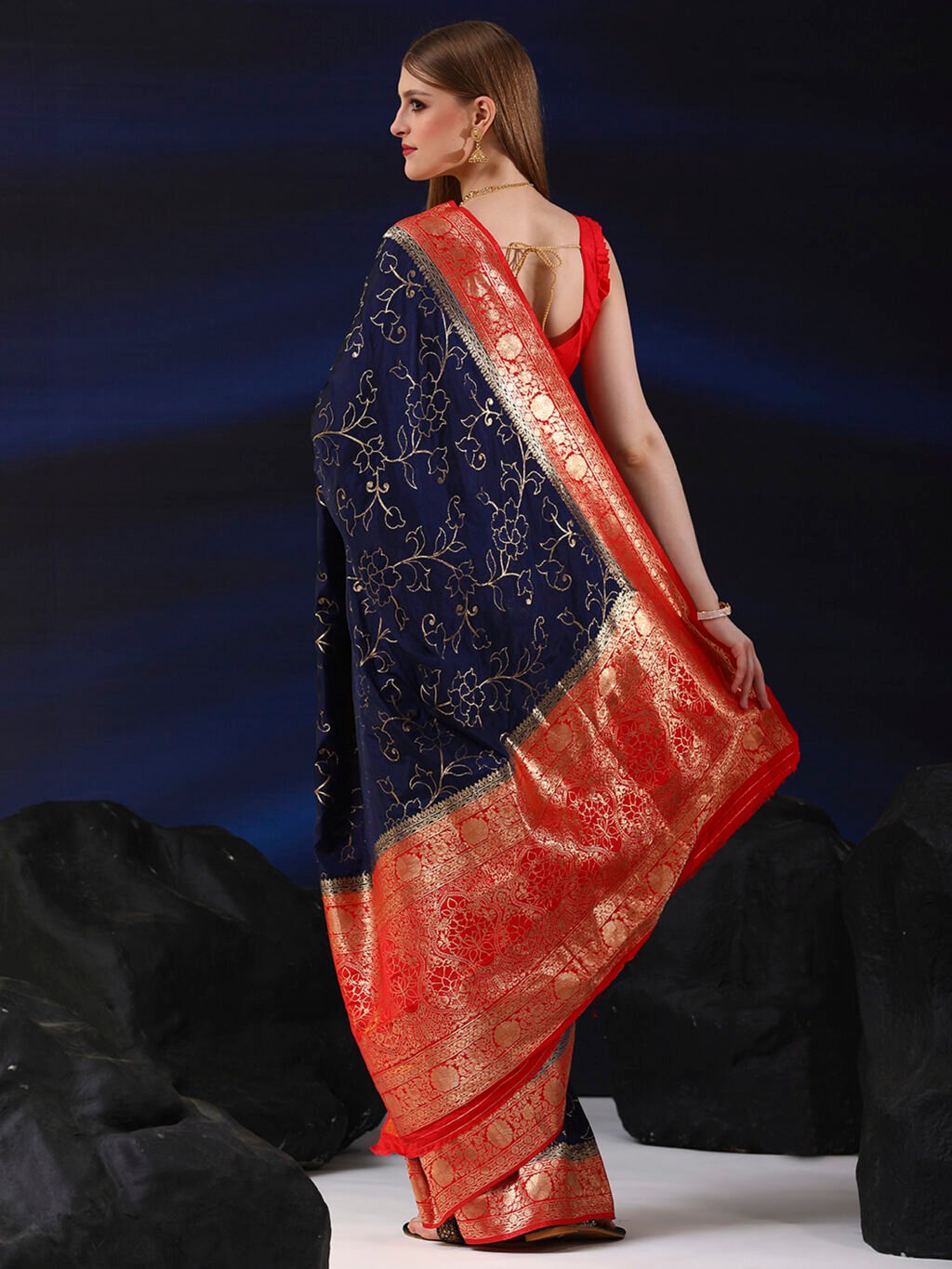 showcasing the beauty and craftsmanship of Traditional Saree.