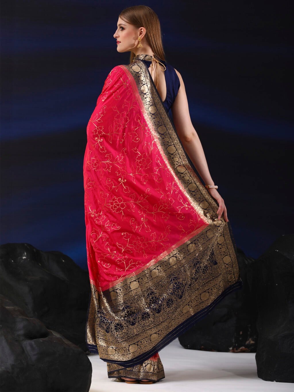 showcasing the beauty and craftsmanship of Festive Saree.