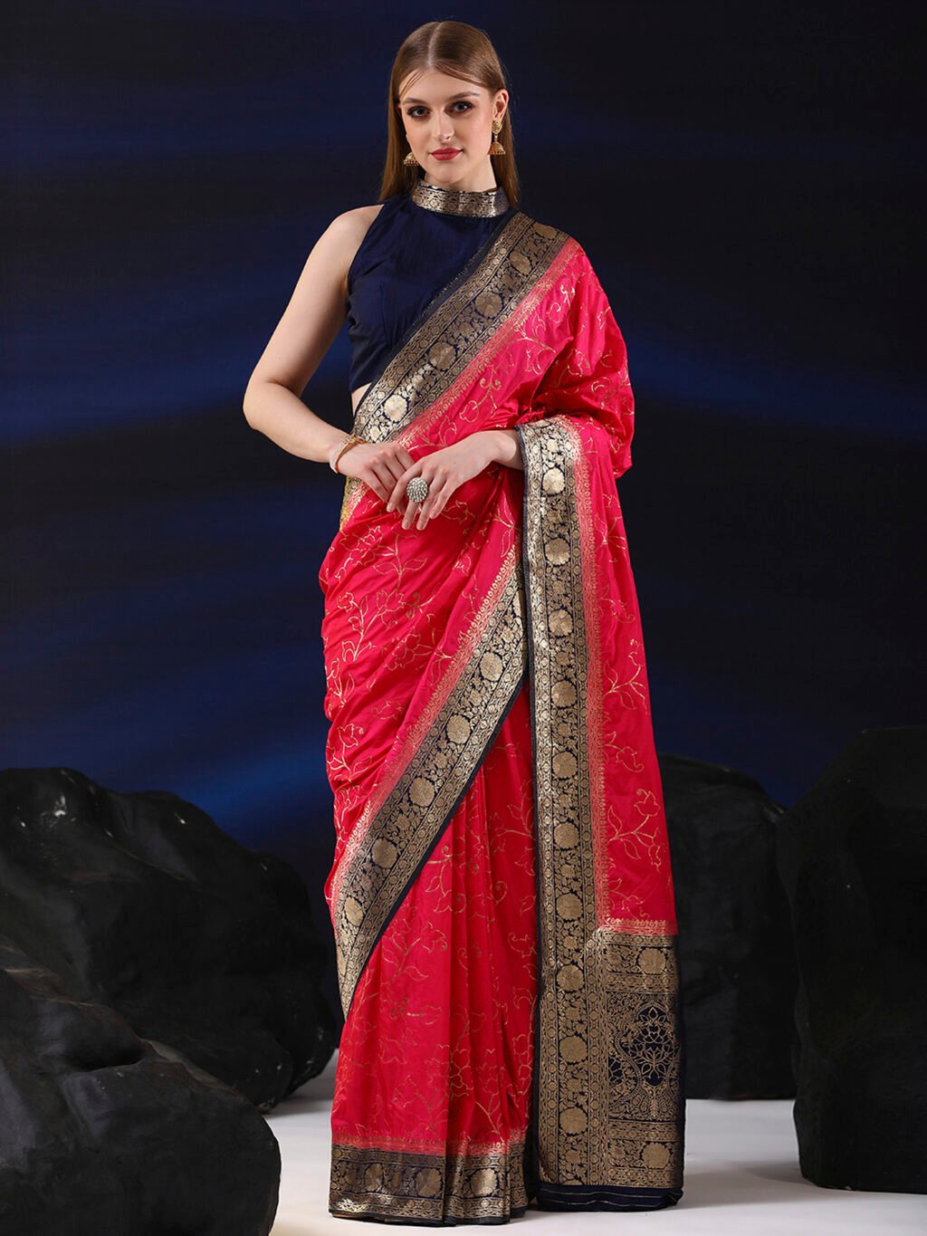 Image of Pink Silk Saree
