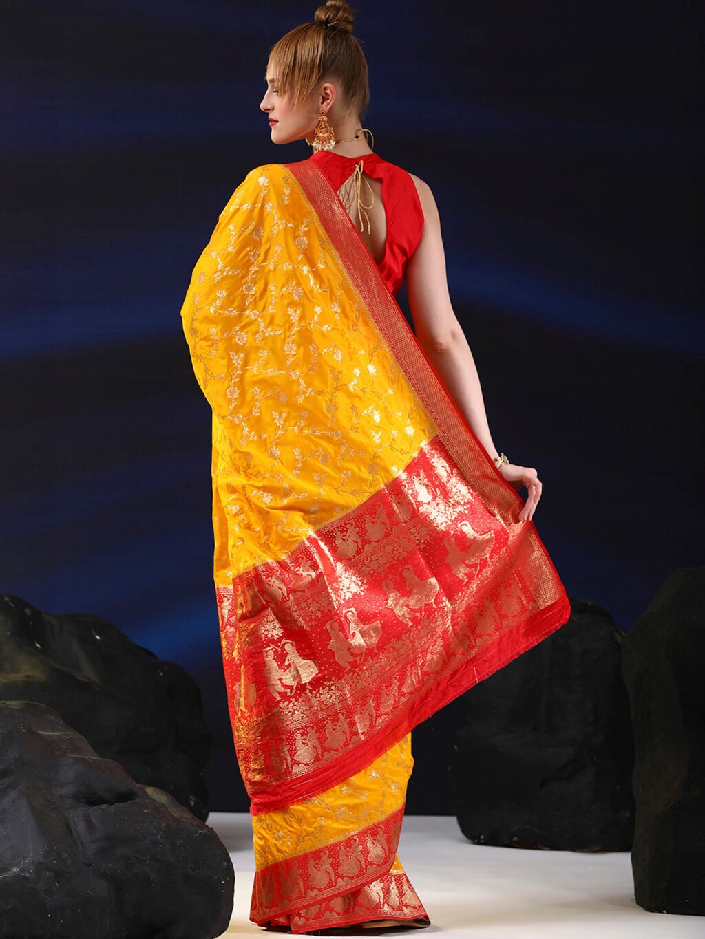 showcasing the beauty and craftsmanship of Designer Saree.