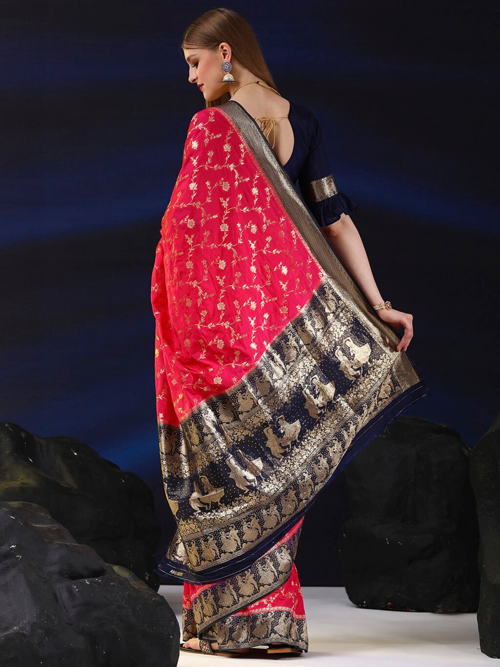 showcasing the beauty and craftsmanship of Festive Saree.