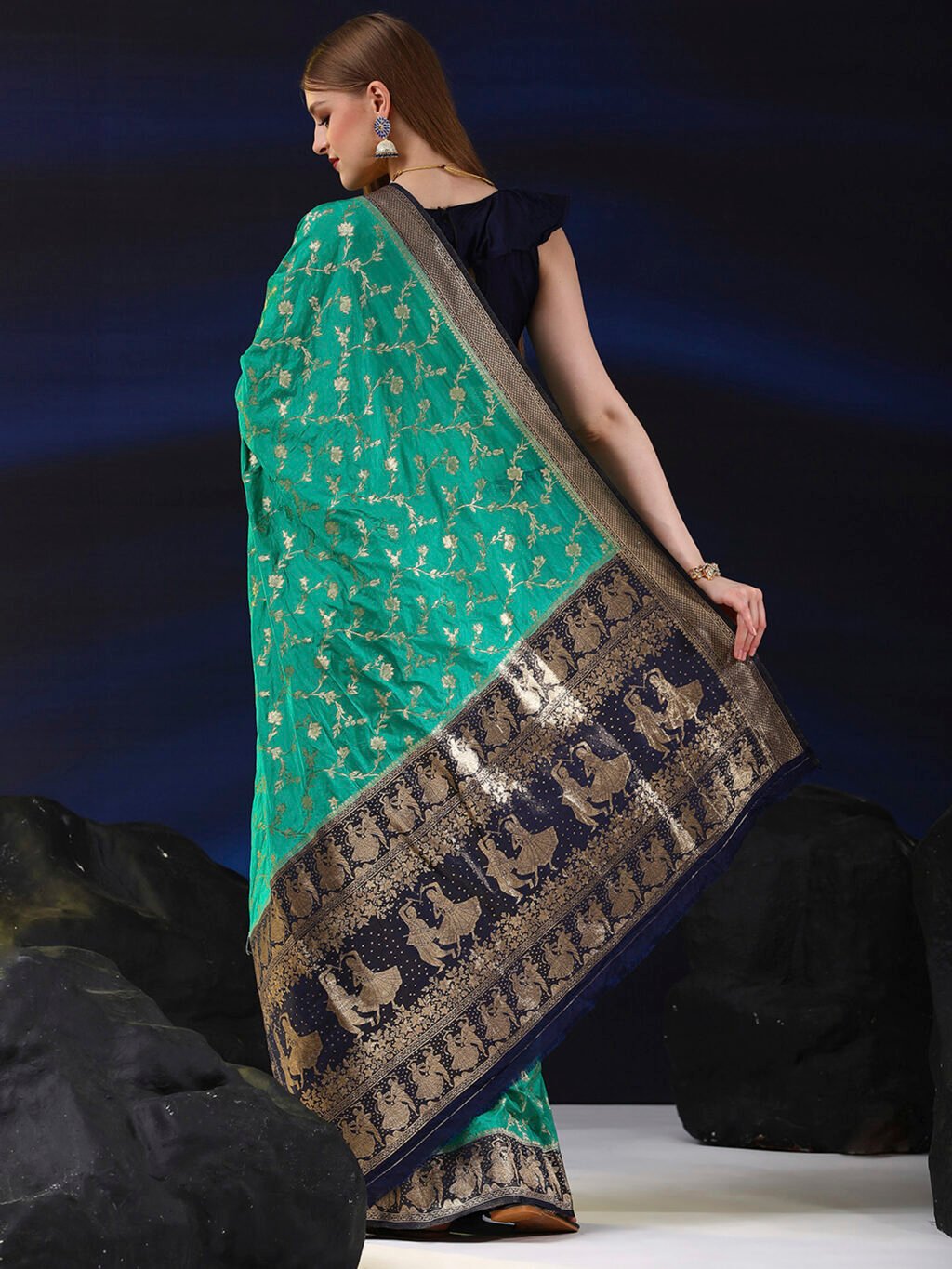 showcasing the beauty and craftsmanship of Designer Saree.