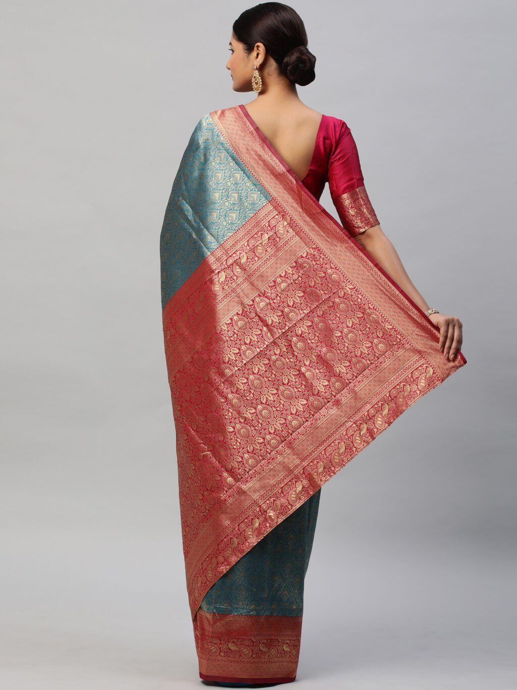 showcasing the beauty and craftsmanship of Festive Saree.