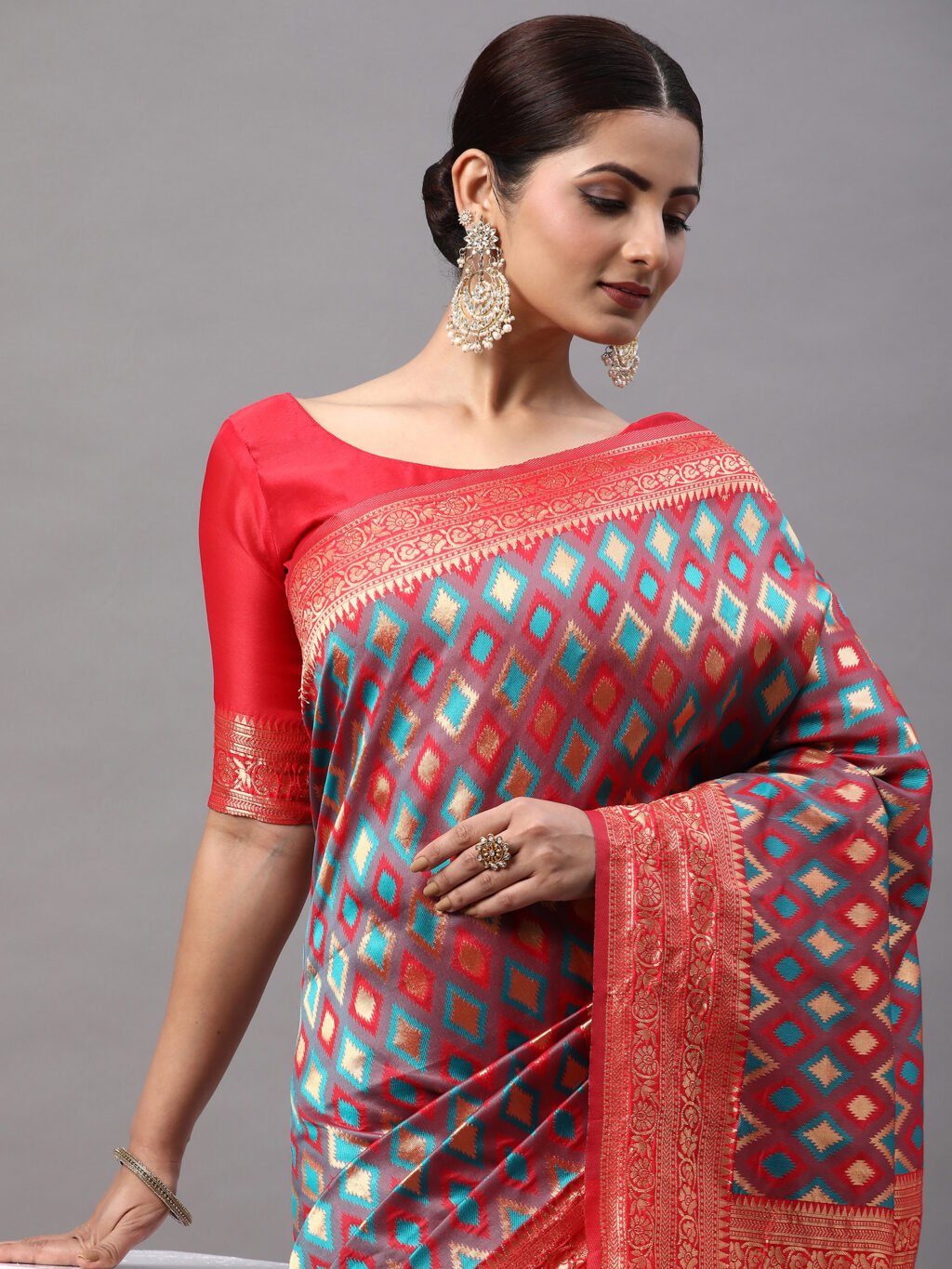 Image of Red Silk Saree