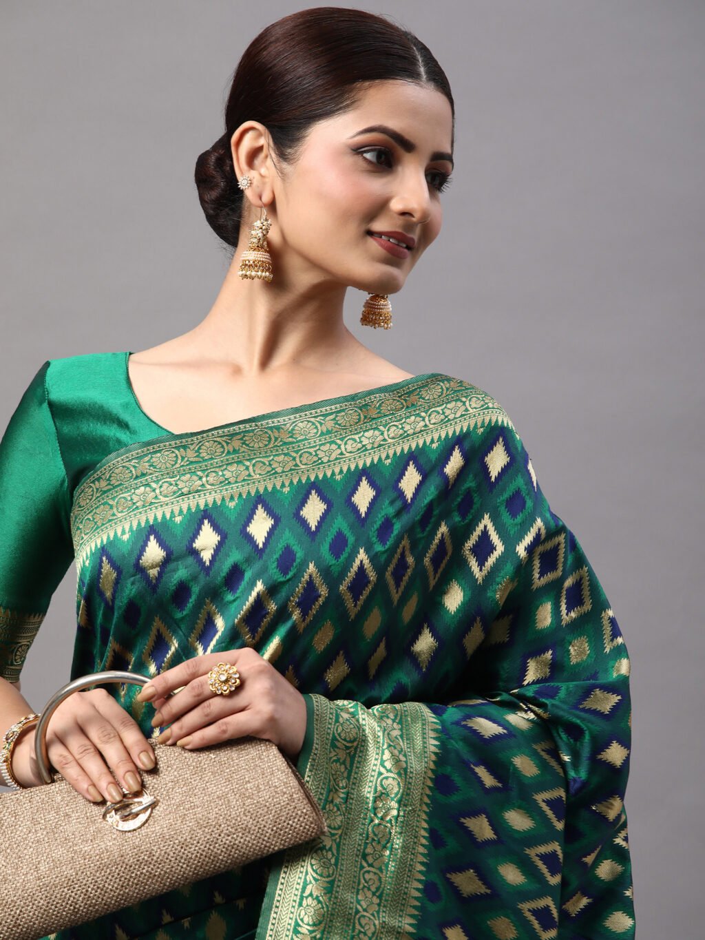 Image of Green Silk Saree