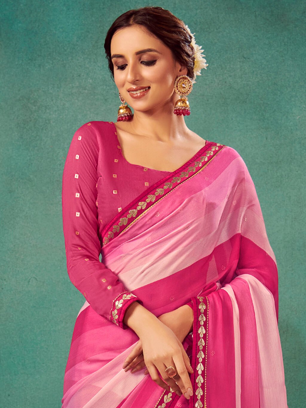 showcasing the beauty and craftsmanship of Designer Saree.
