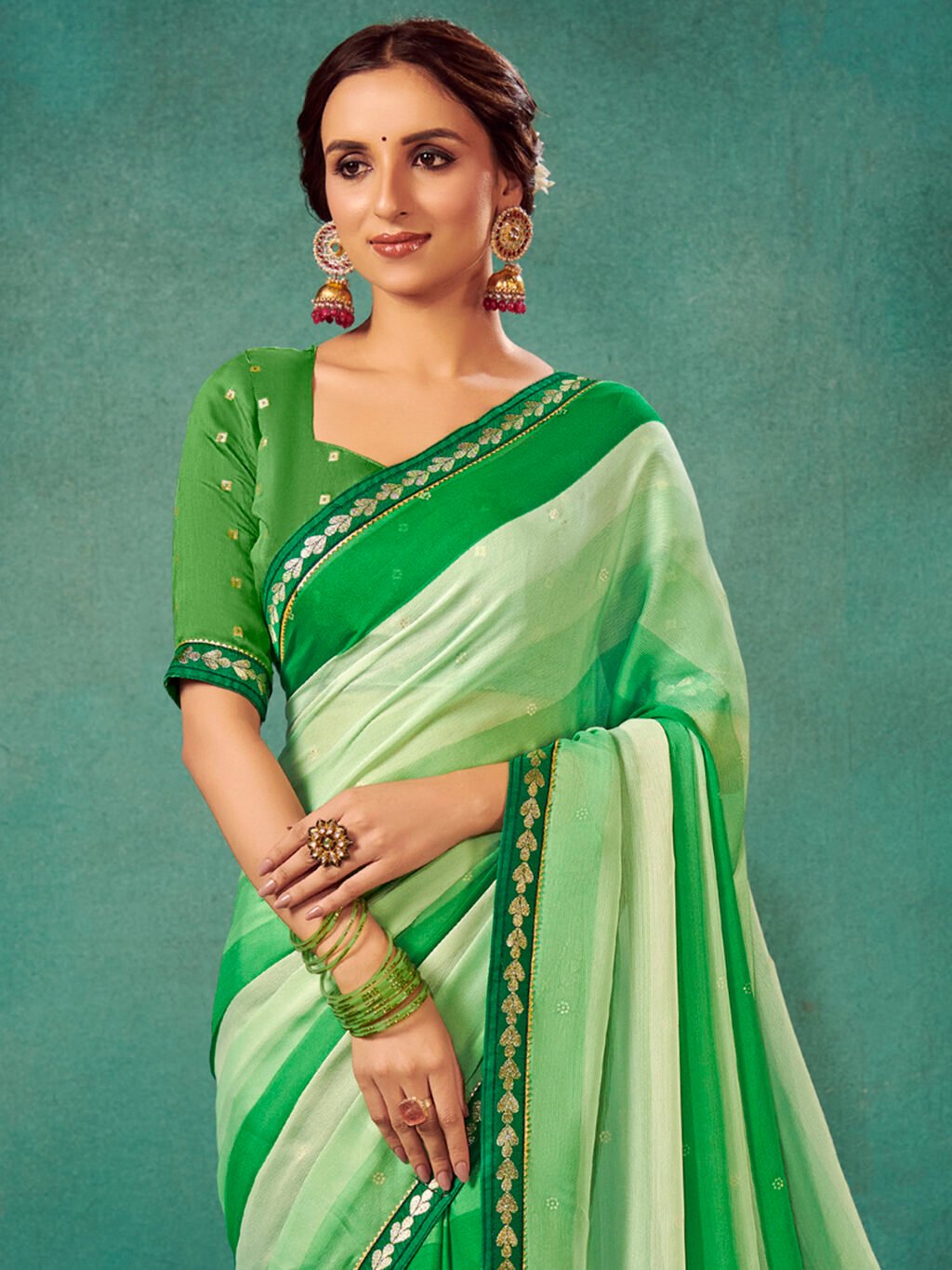 showcasing the beauty and craftsmanship of Silk Saree.