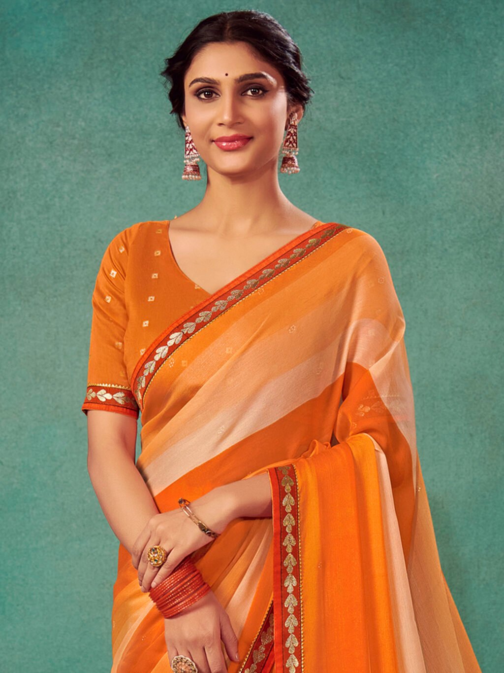 showcasing the beauty and craftsmanship of Designer Saree.