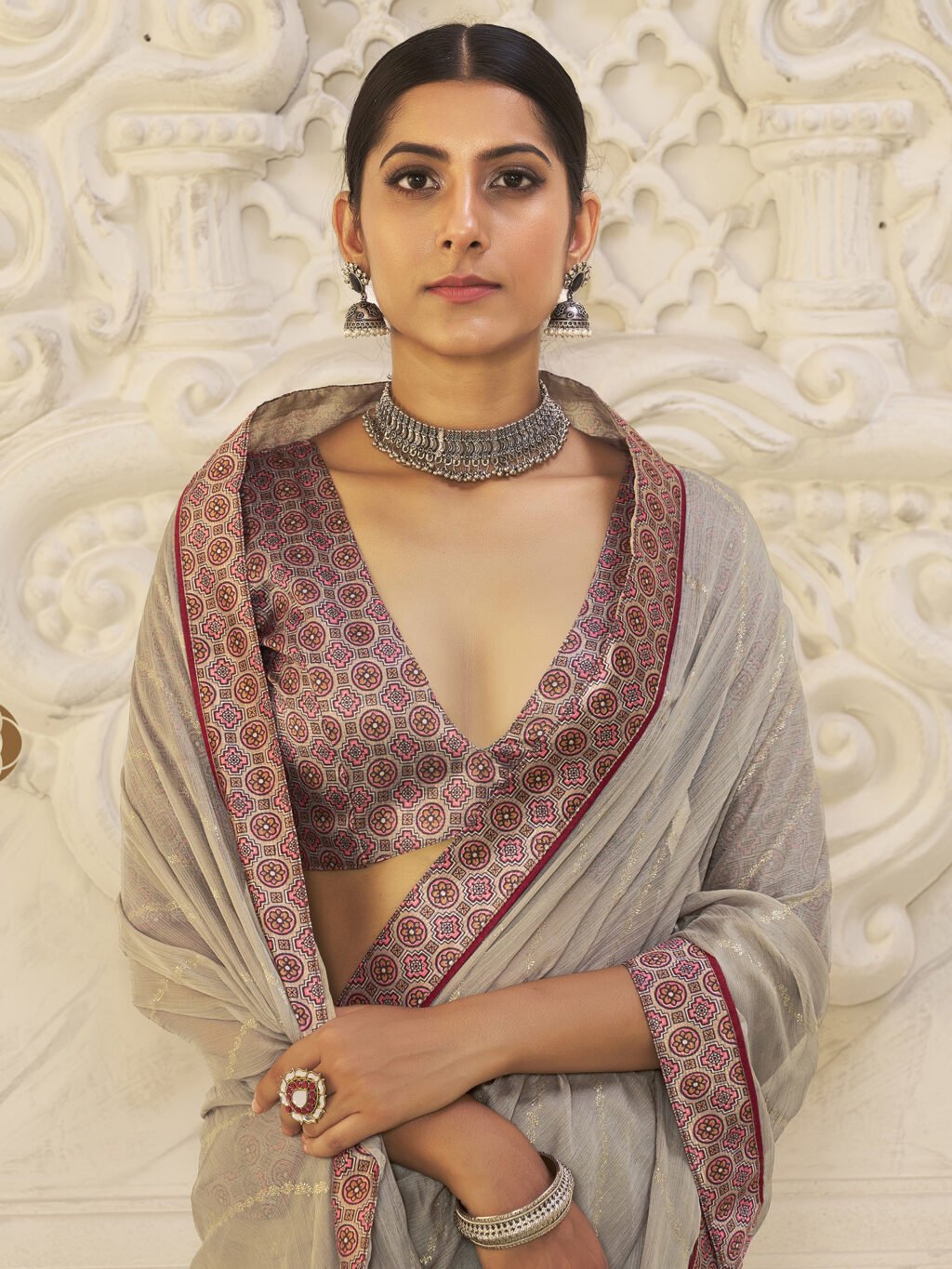 showcasing the beauty and craftsmanship of Silk Saree.