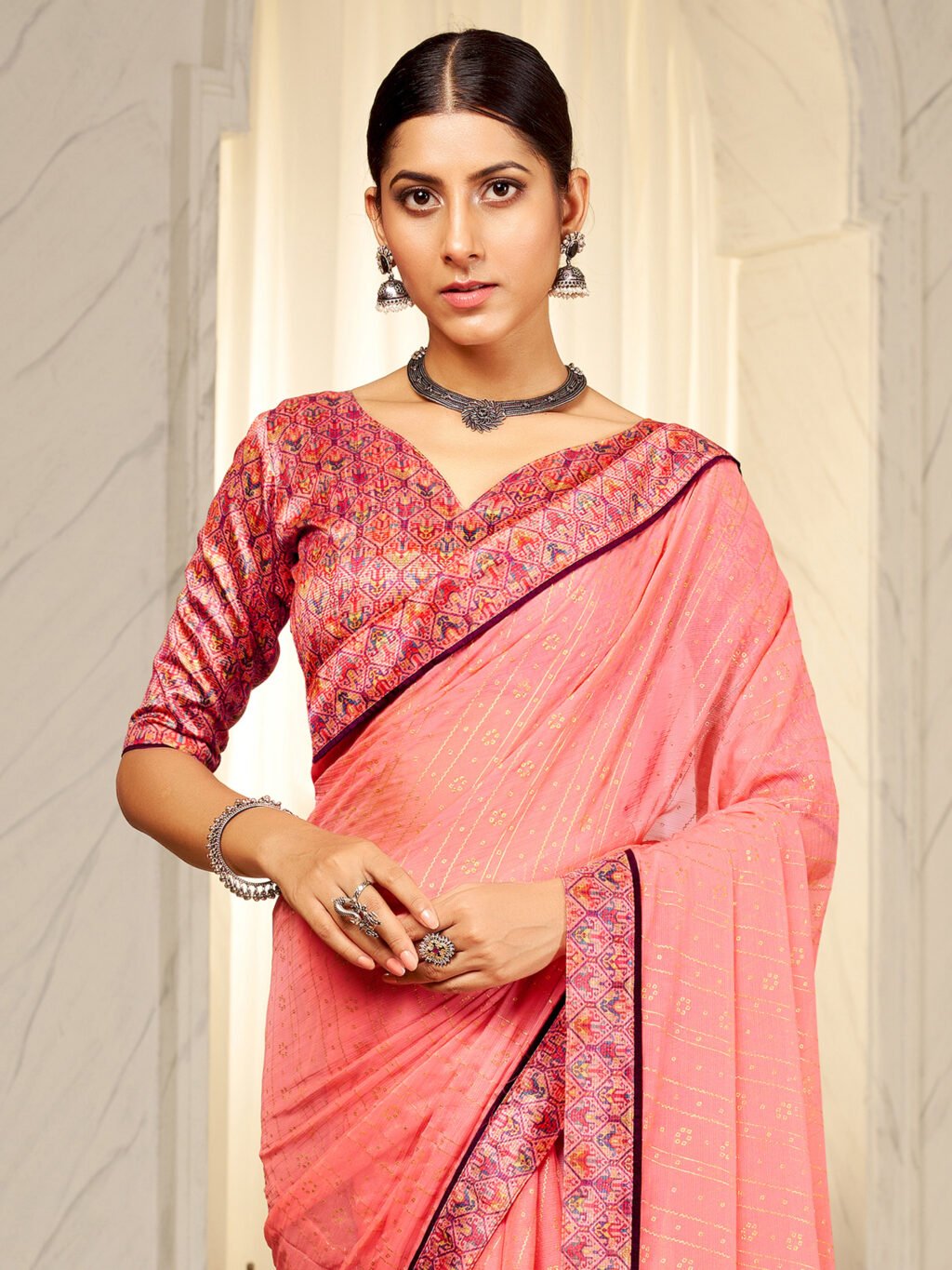 showcasing the beauty and craftsmanship of Festive Saree.