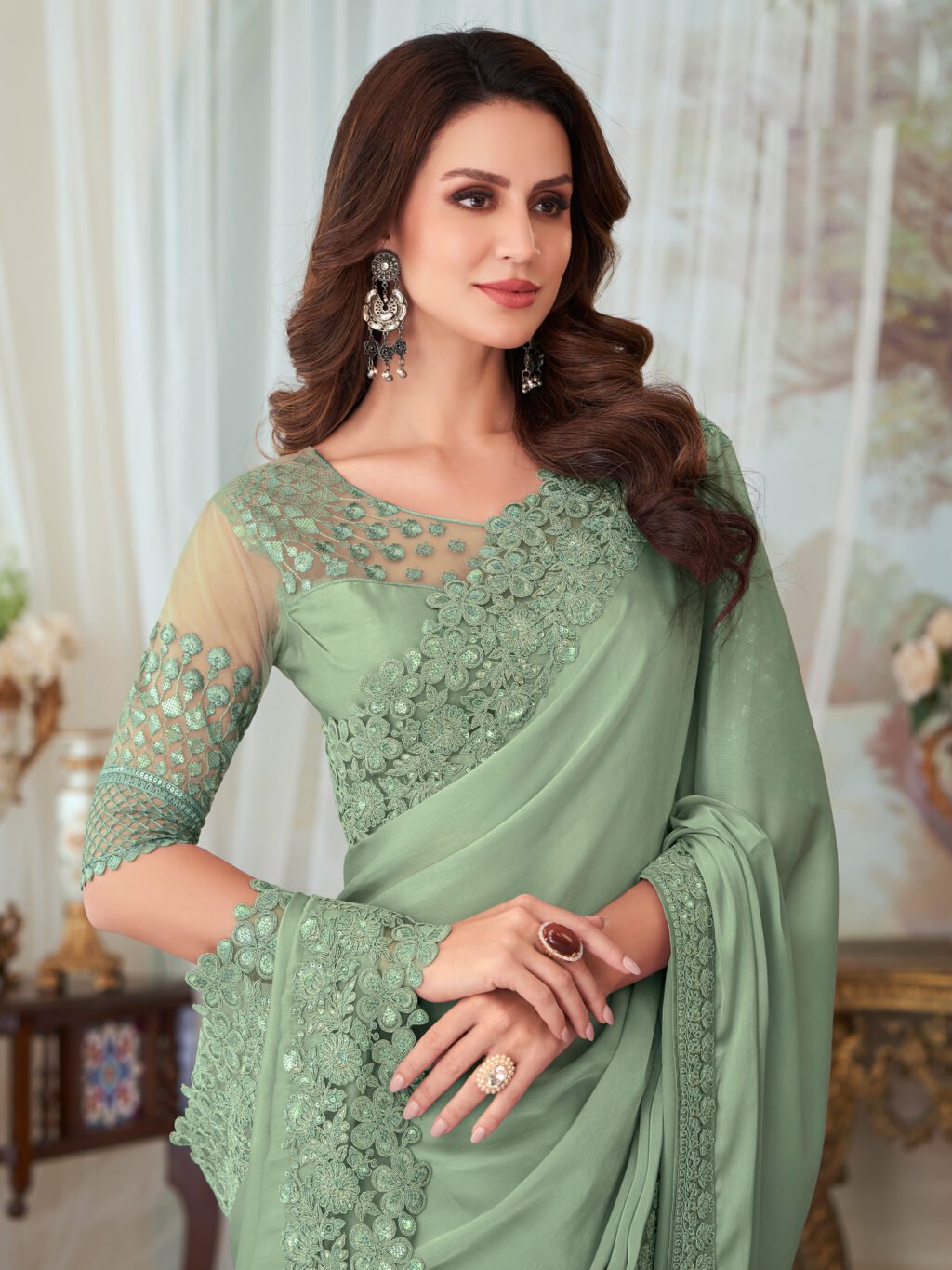 showcasing the beauty and craftsmanship of Traditional Saree.