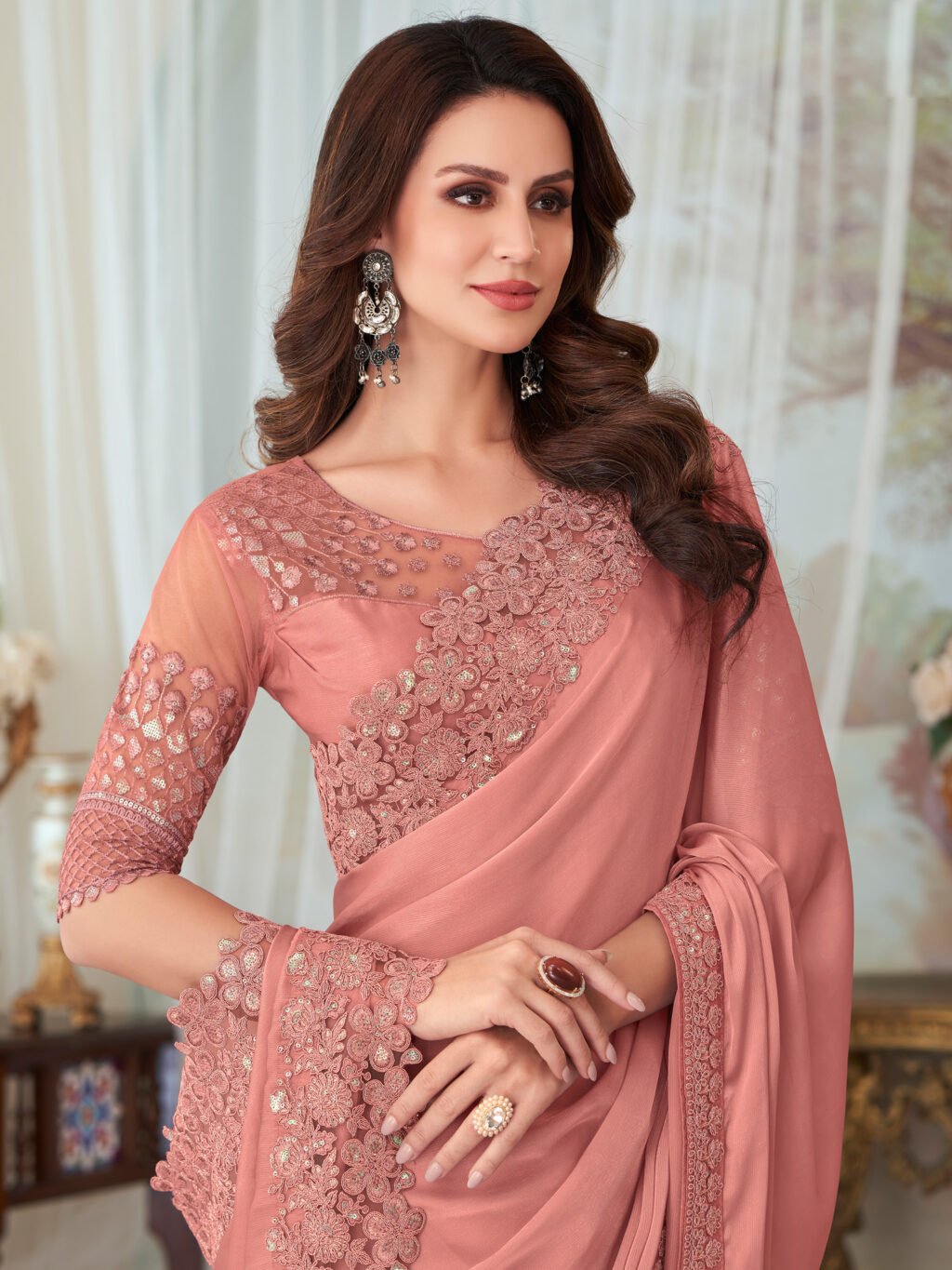 showcasing the beauty and craftsmanship of Traditional Saree.