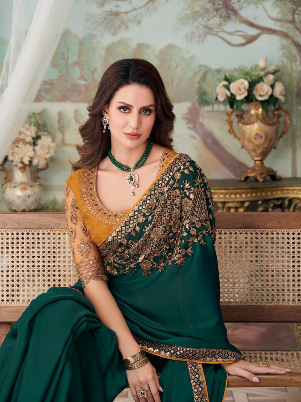 showcasing the beauty and craftsmanship of Traditional Saree.