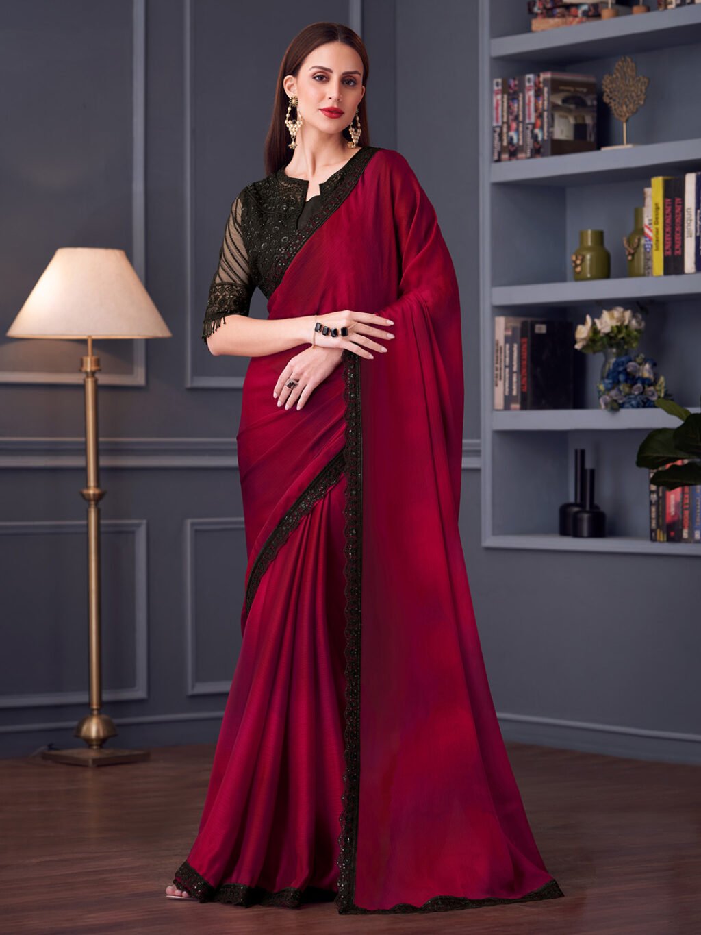 Image of Pink Silk Saree