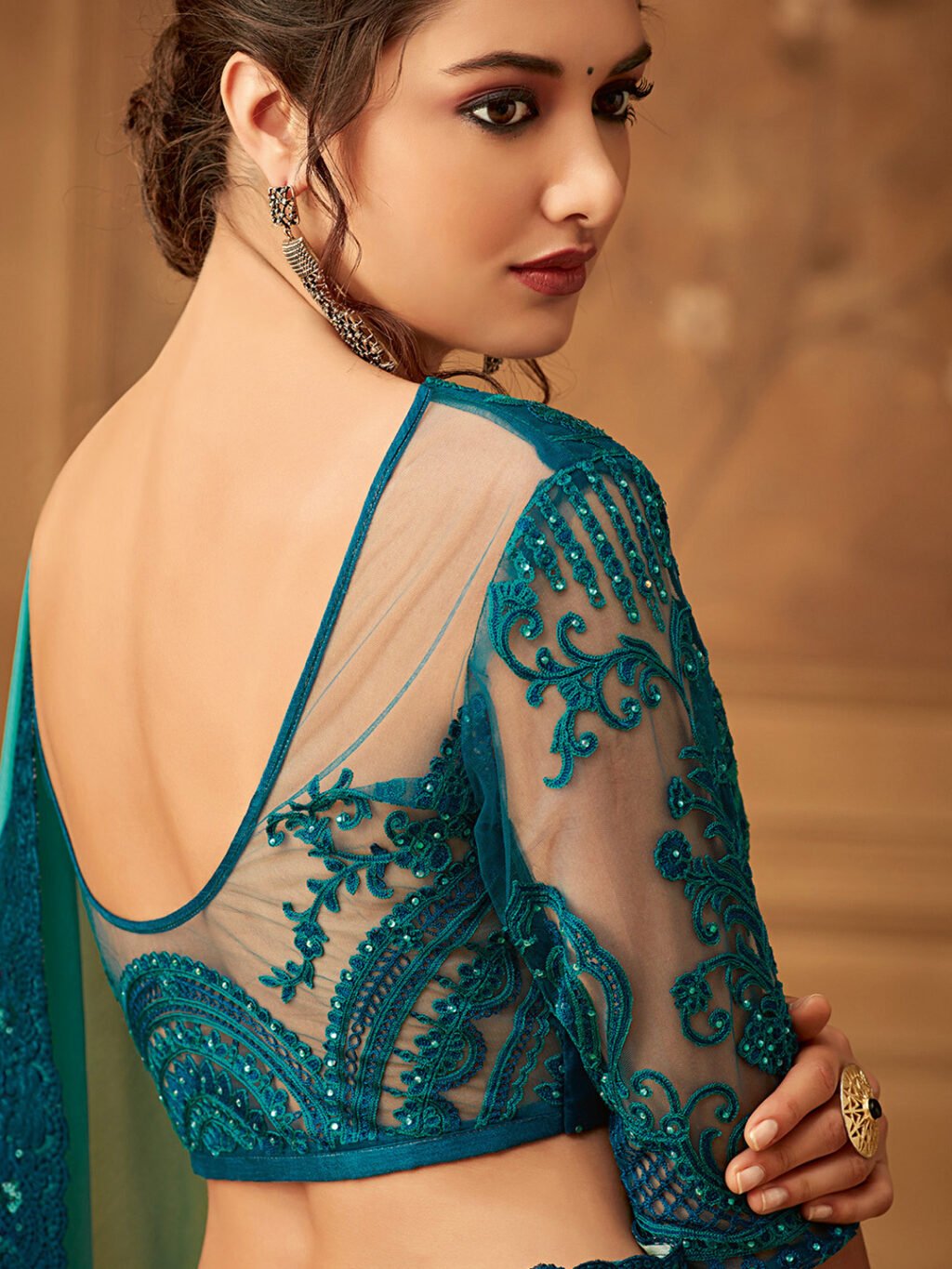showcasing the beauty and craftsmanship of Designer Saree.