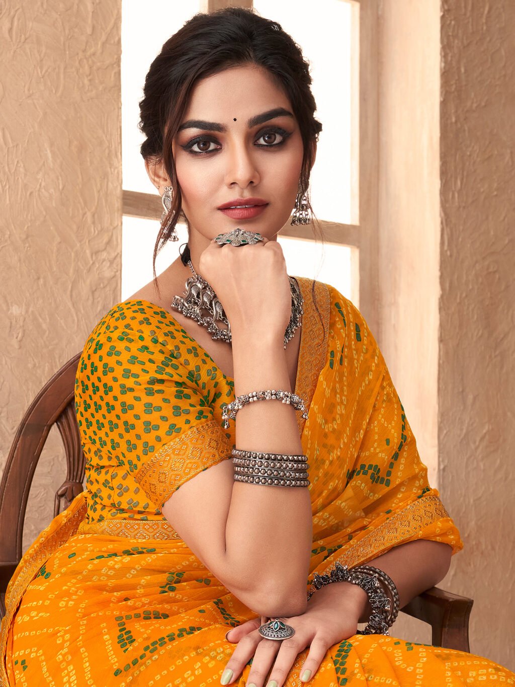 showcasing the beauty and craftsmanship of Silk Saree.