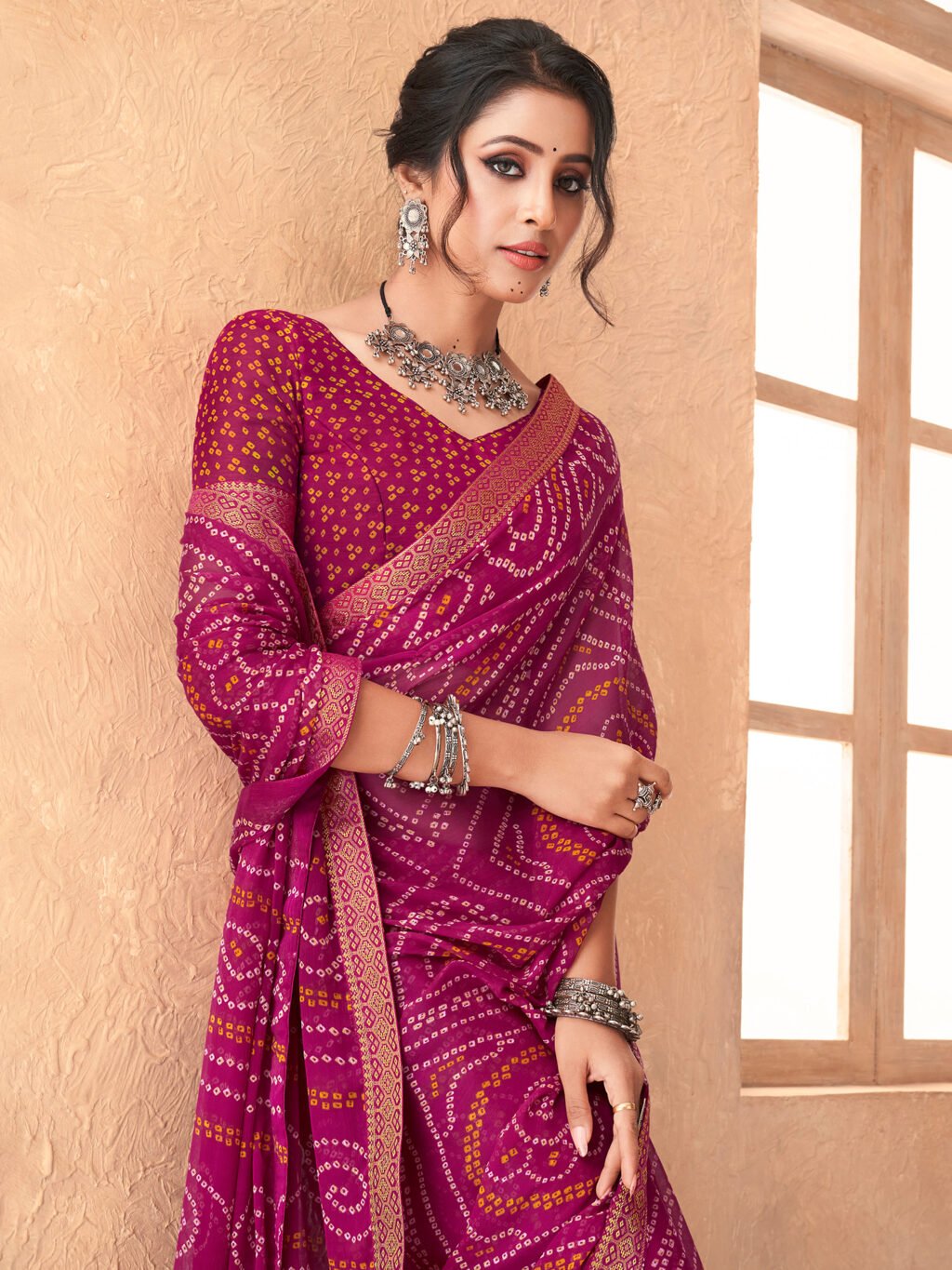 showcasing the beauty and craftsmanship of Silk Saree.