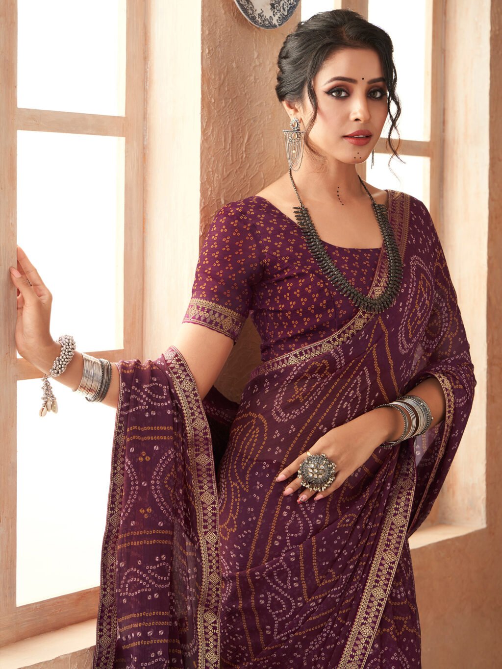 showcasing the beauty and craftsmanship of Festive Saree.