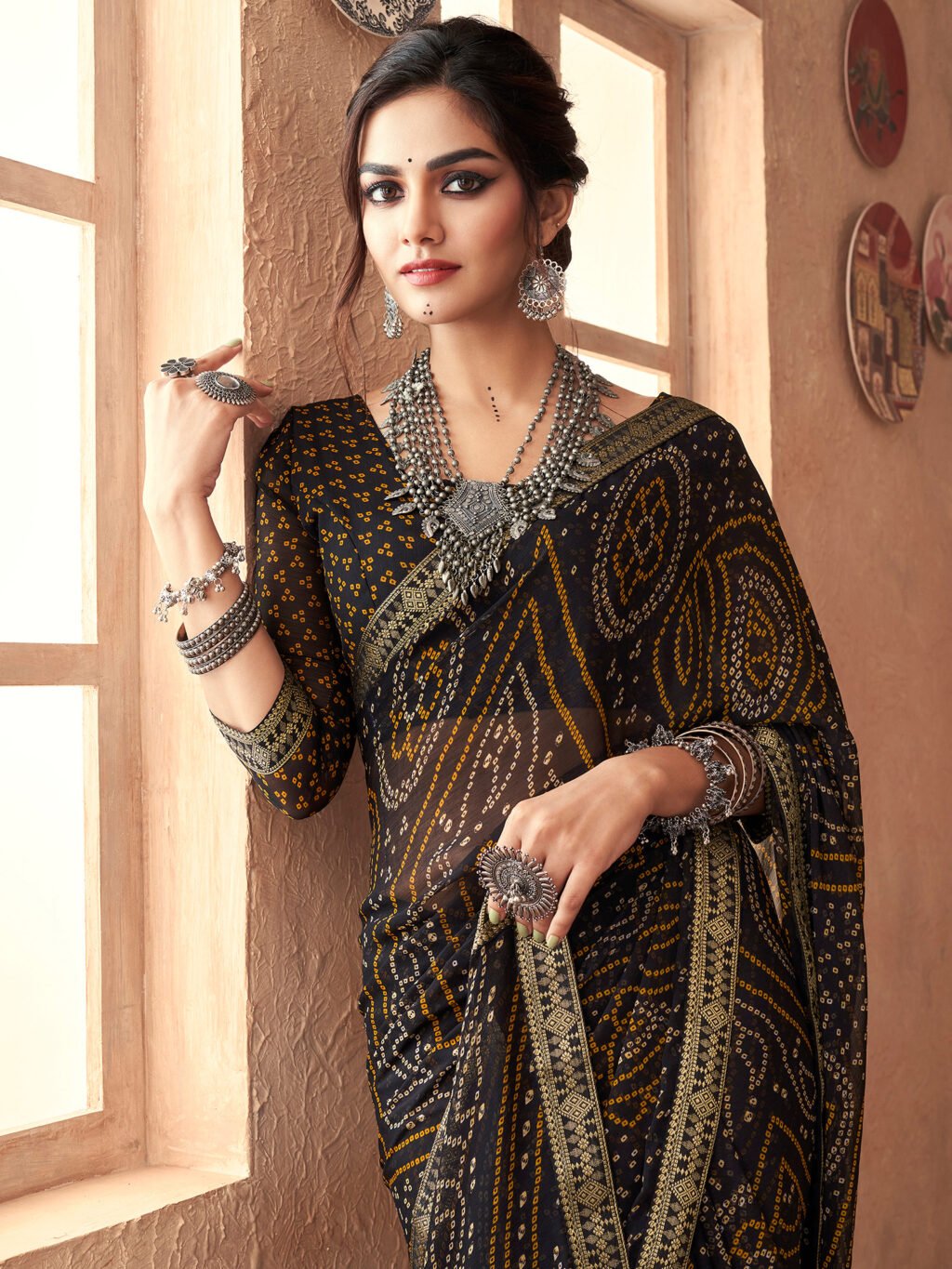 showcasing the beauty and craftsmanship of Traditional Saree.