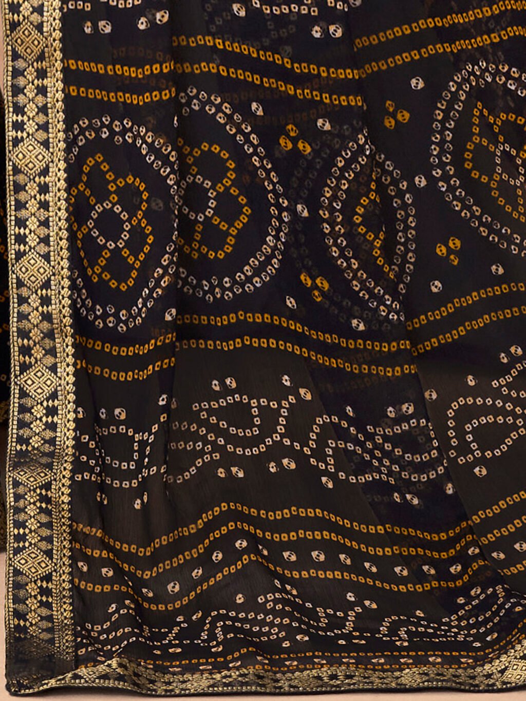 Black Chiffon Saree - Image 4