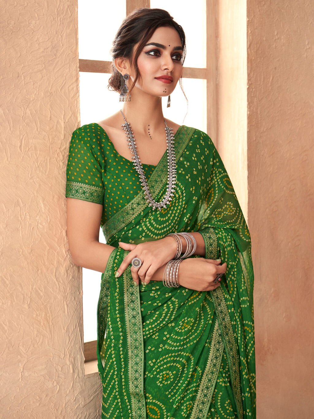 showcasing the beauty and craftsmanship of Silk Saree.