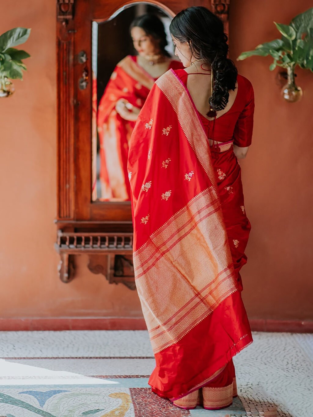 showcasing the beauty and craftsmanship of Party Wear Saree.