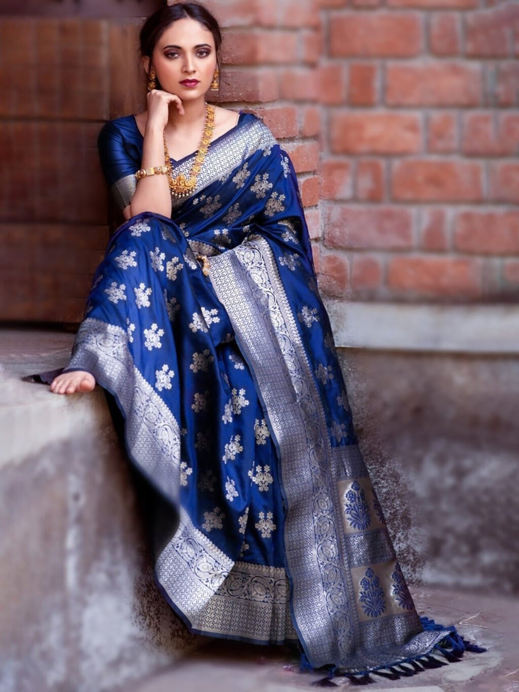 showcasing the beauty and craftsmanship of Traditional Saree.