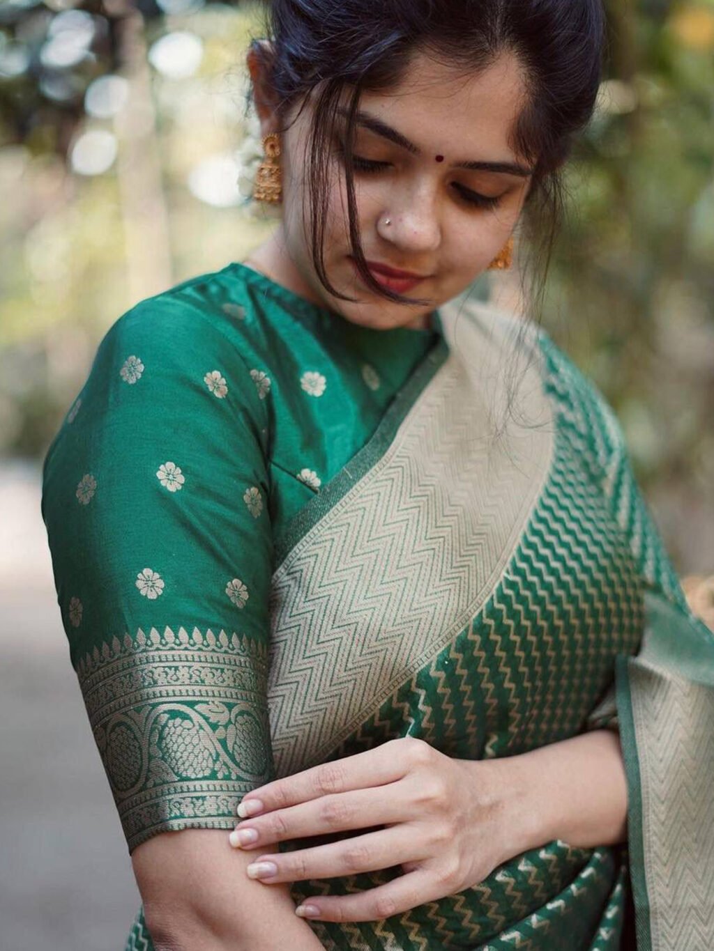 showcasing the beauty and craftsmanship of Designer Saree.