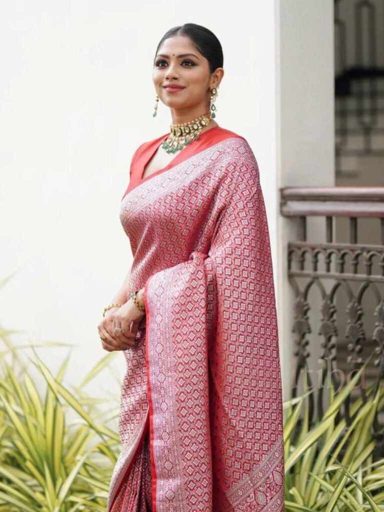 showcasing the beauty and craftsmanship of Silk Saree.