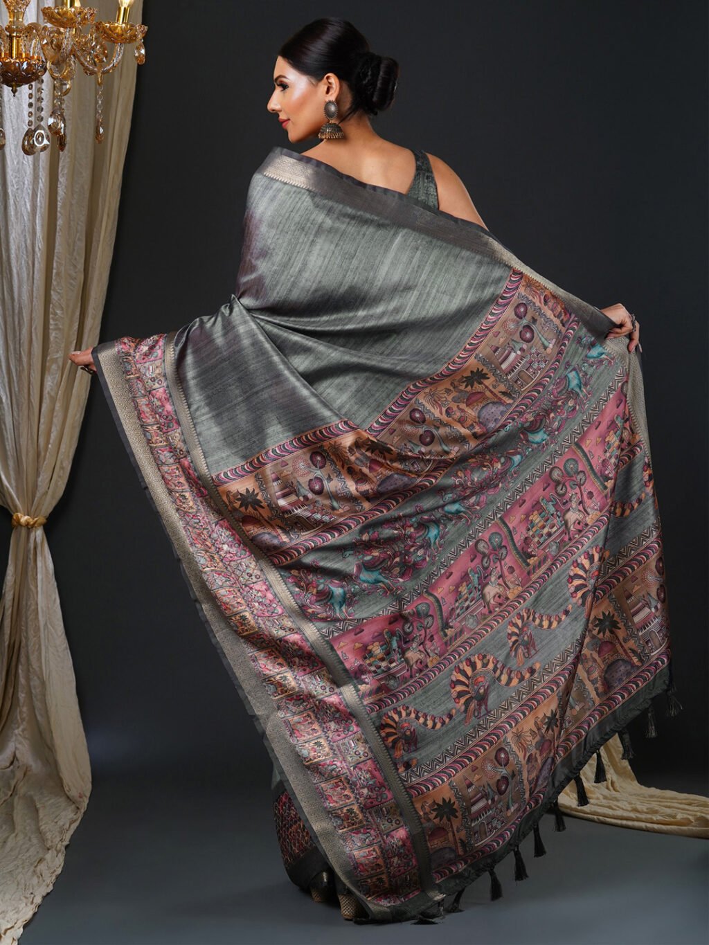 showcasing the beauty and craftsmanship of Party Wear Saree.