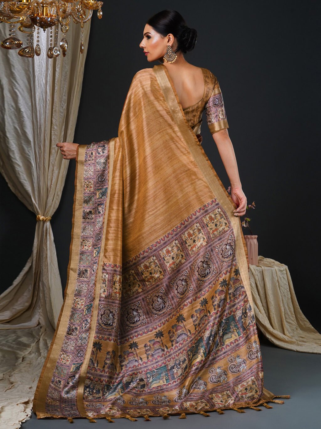 showcasing the beauty and craftsmanship of Silk Saree.